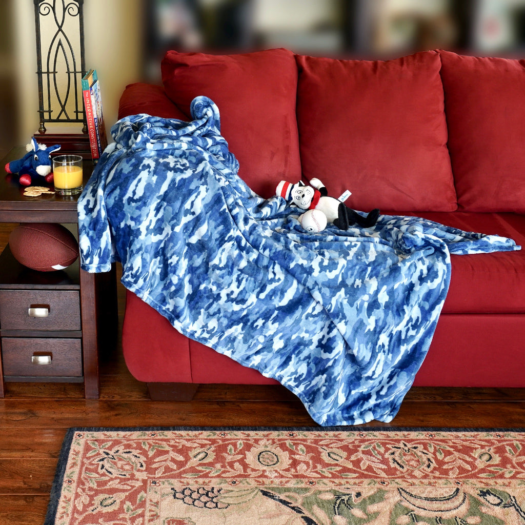 Navy Camo Blanket