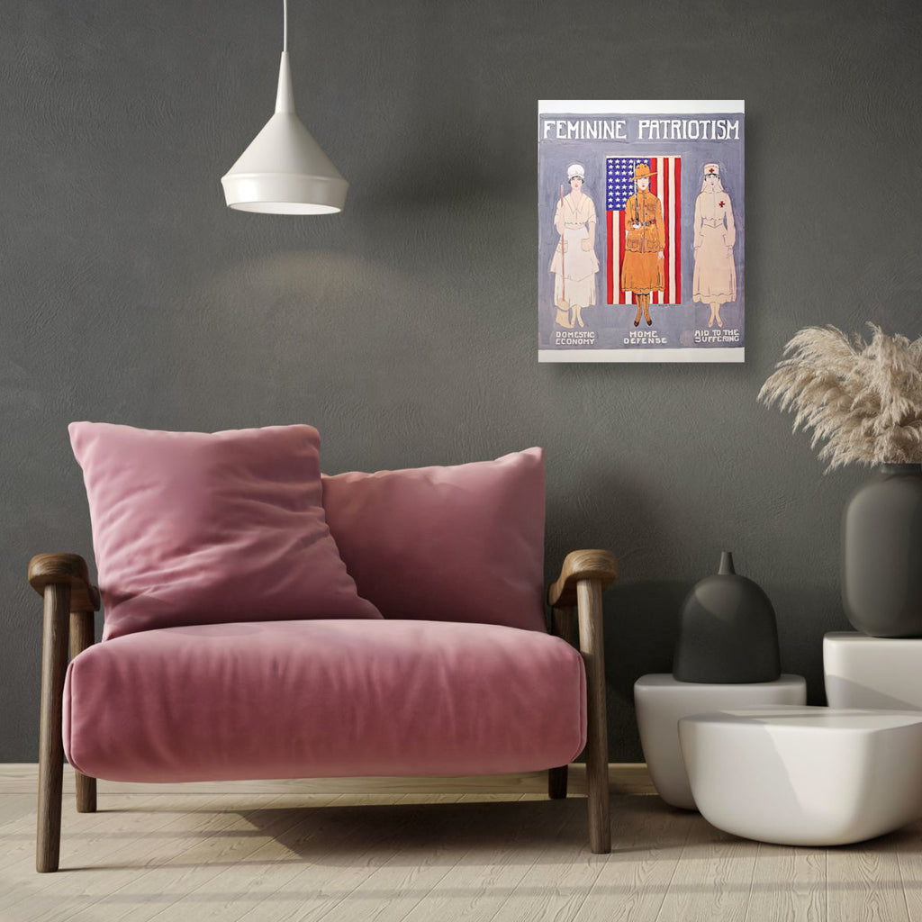 Feminine Patriotism Canvas Print