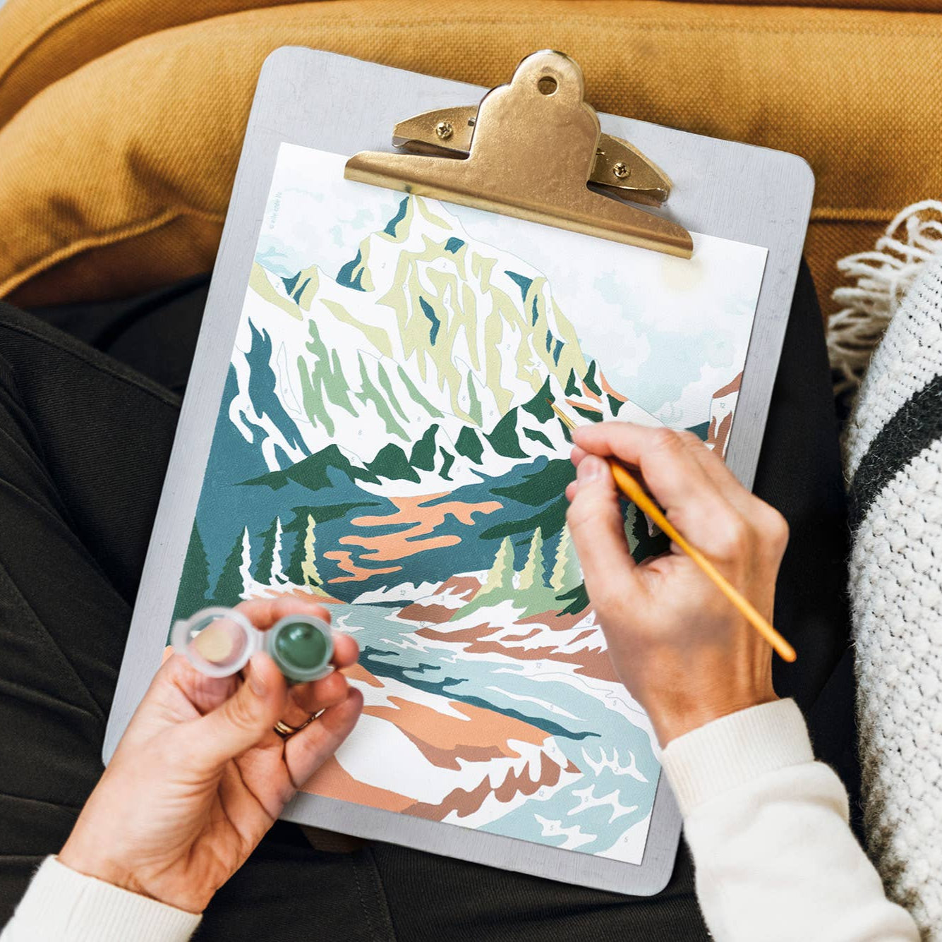 Mountainscape Paint-By-Number Kit