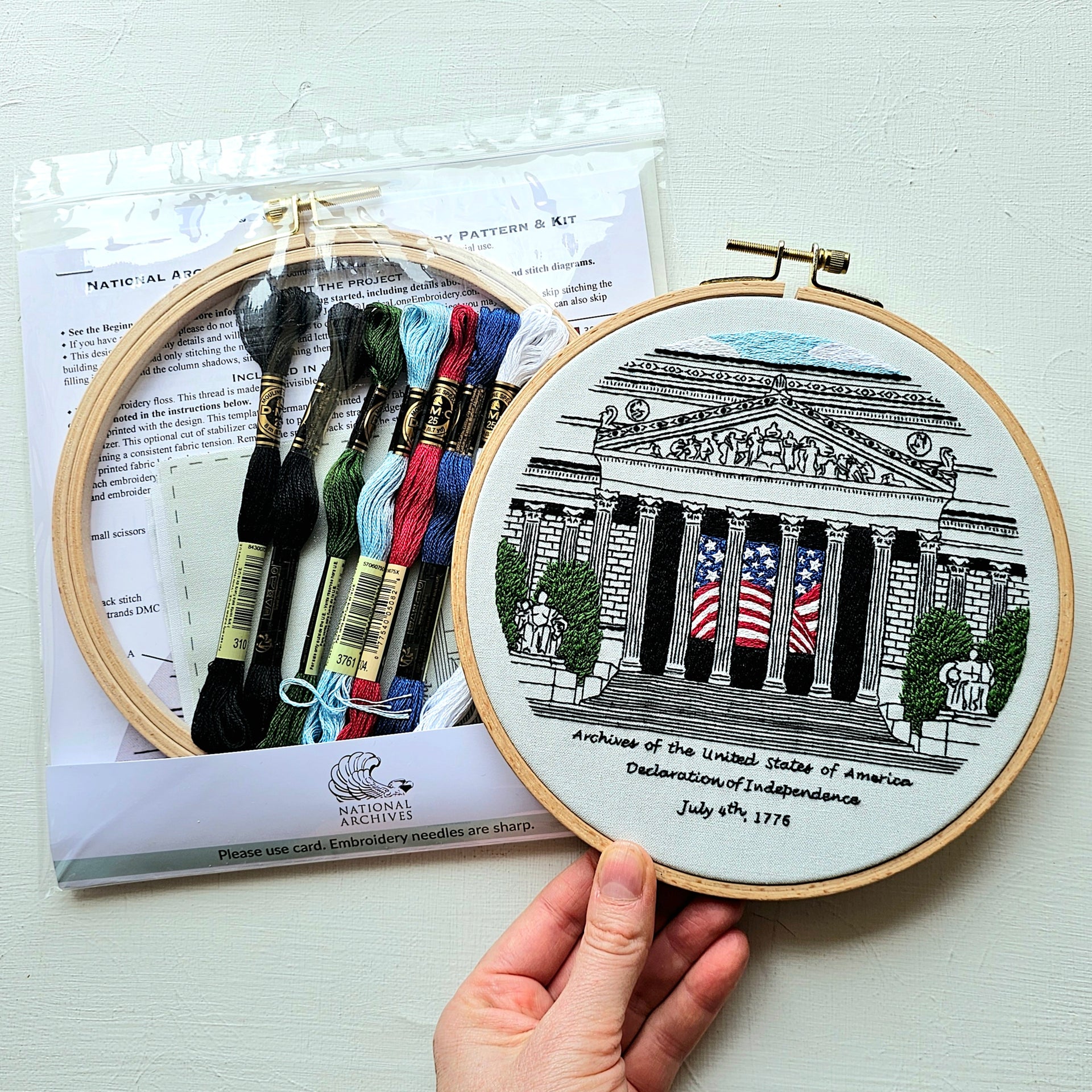 National Archives Building Embroidery Kit
