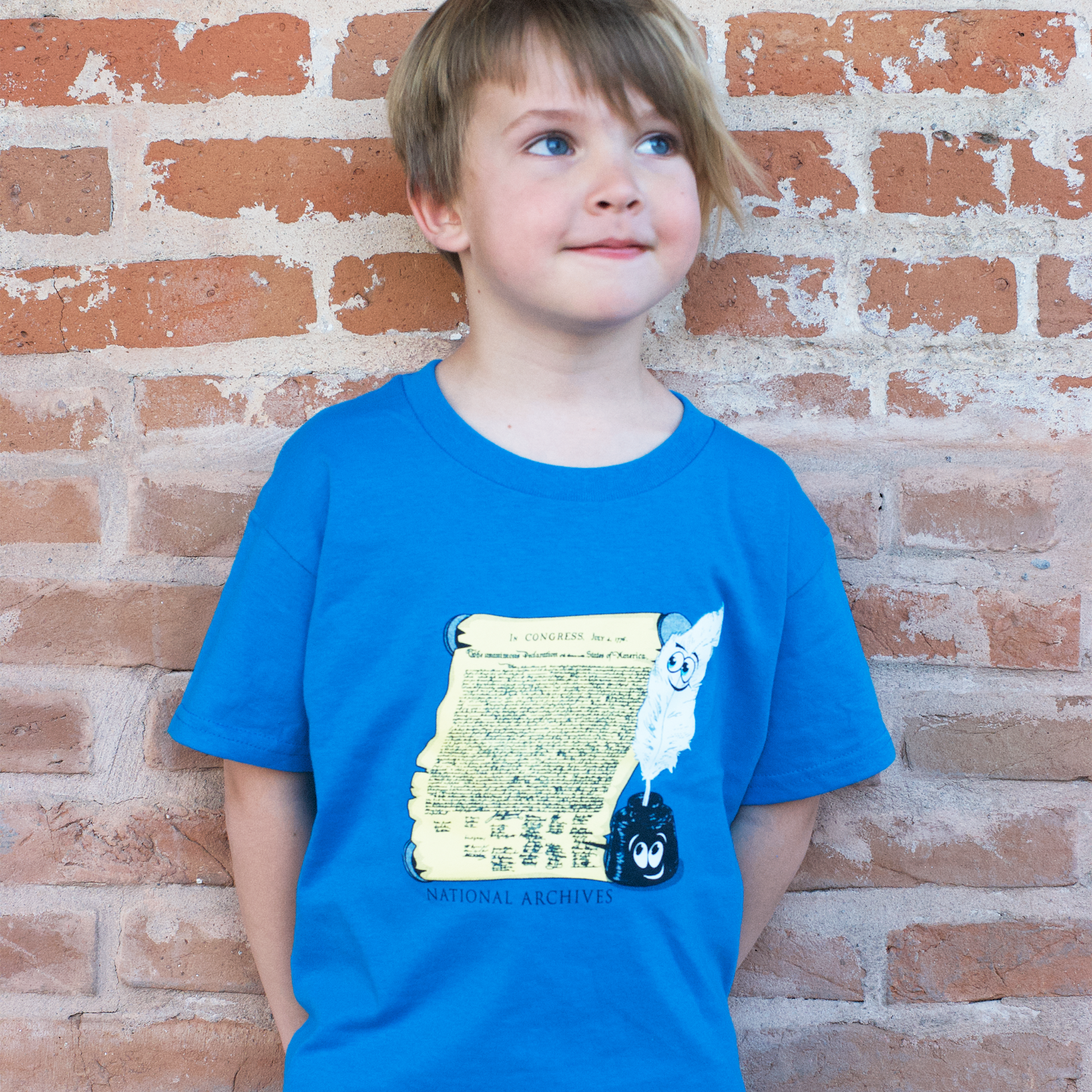 Playful Declaration of Independence Kids Short Sleeve Tee
