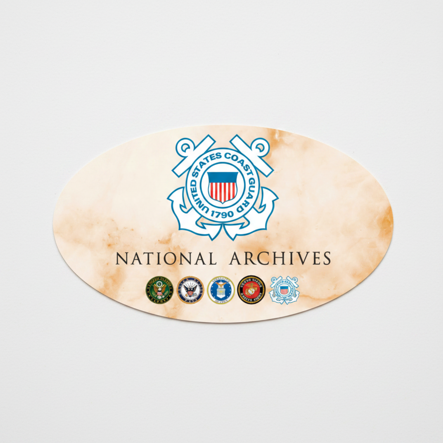 Coast Guard Oval Sticker