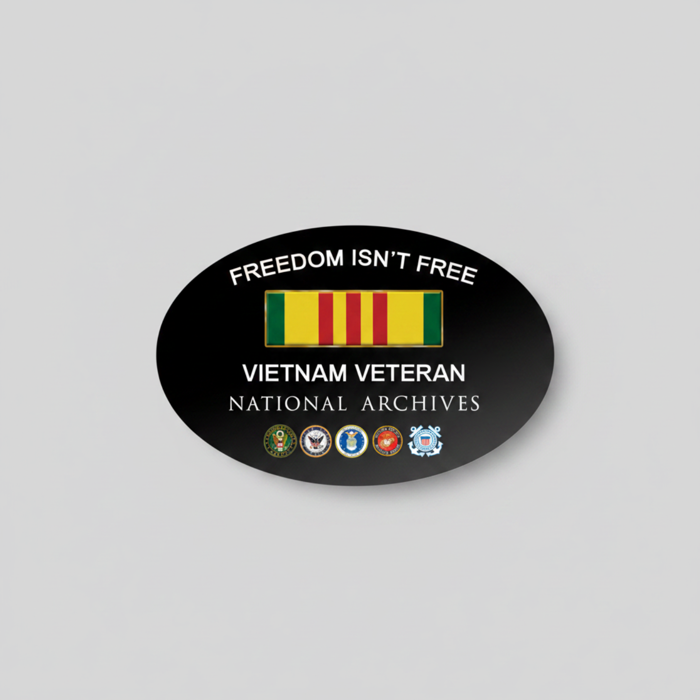 Freedom Isn't Free Vietnam Veteran Oval Sticker