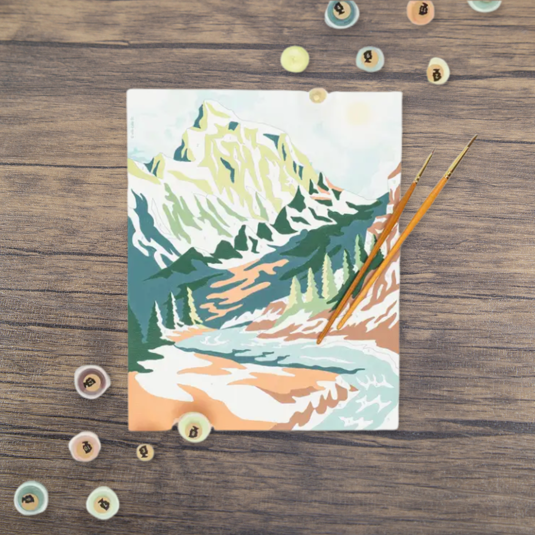 Mountainscape Paint-By-Number Kit