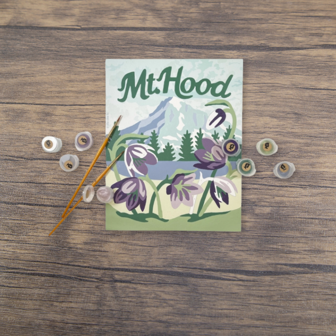 Mt. Hood with Fritillaria Paint-By-Number Kit