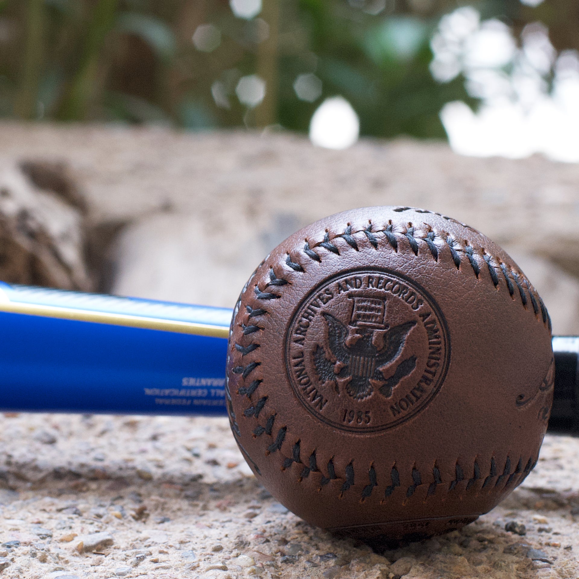 President Lincoln Signature/National Archives Leather Baseball