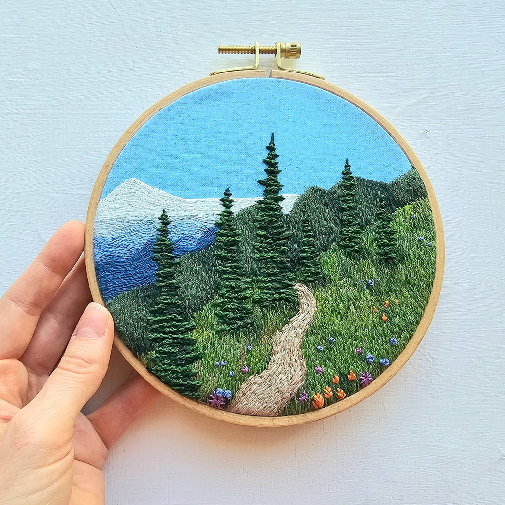 Landscape Craft Kit Happy Trails Landscape Embroidery Kit – National Archives Store