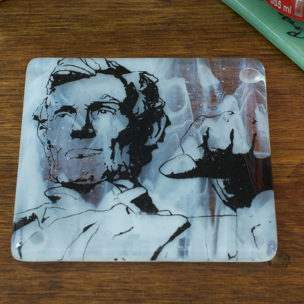 Abraham Lincoln Fused Glass Coaster