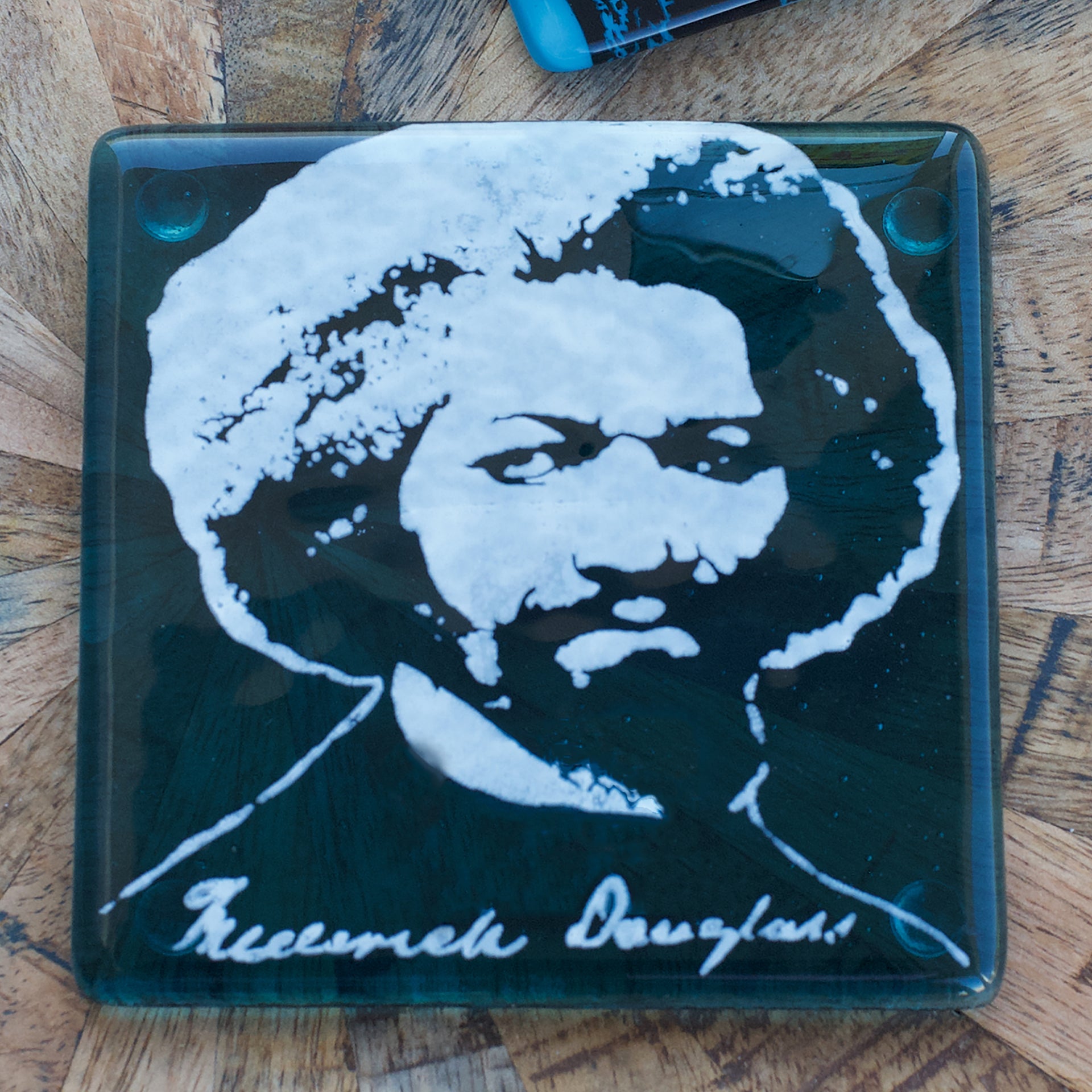 Frederick Douglass Fused Glass Coaster