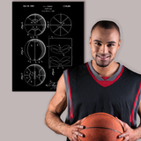 Basketball Canvas Patent Print