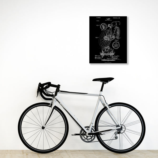 Bicycle Canvas Patent Print