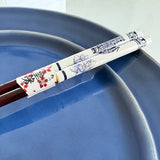 Wooden Cherry Blossom Chopstick Set