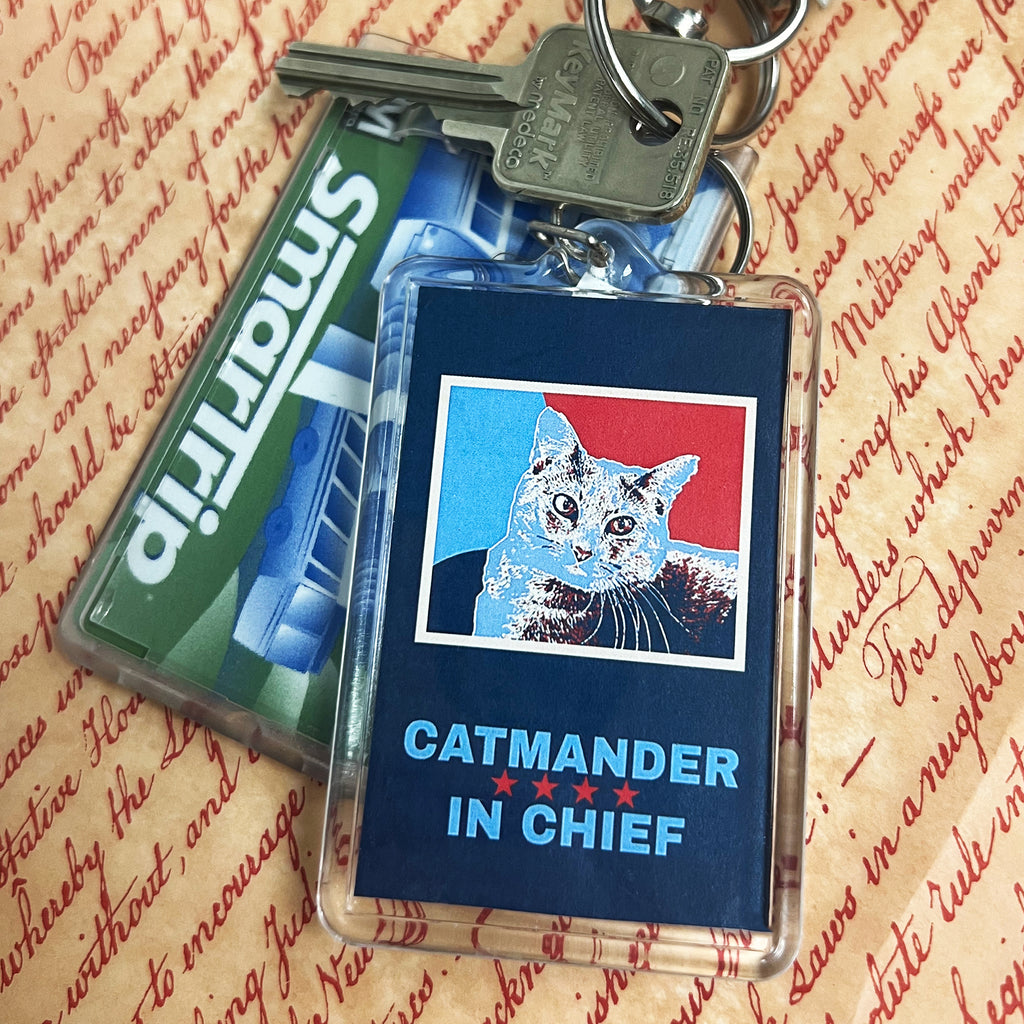 Catmander in Chief Keychain