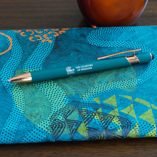 Charters of Freedom Green Pen with Stylus
