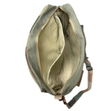 Camo and Recycled Military Tent Messenger Bag