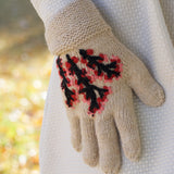 Handknit Cherry Blossom Gloves