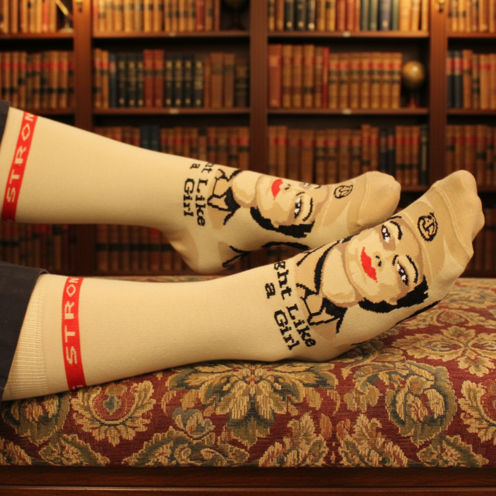 Fight Like a Girl Calf Socks