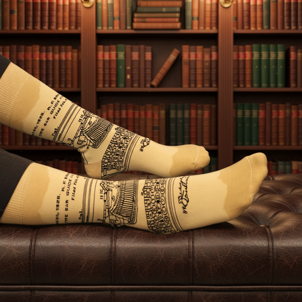 Typewriter Patent Socks