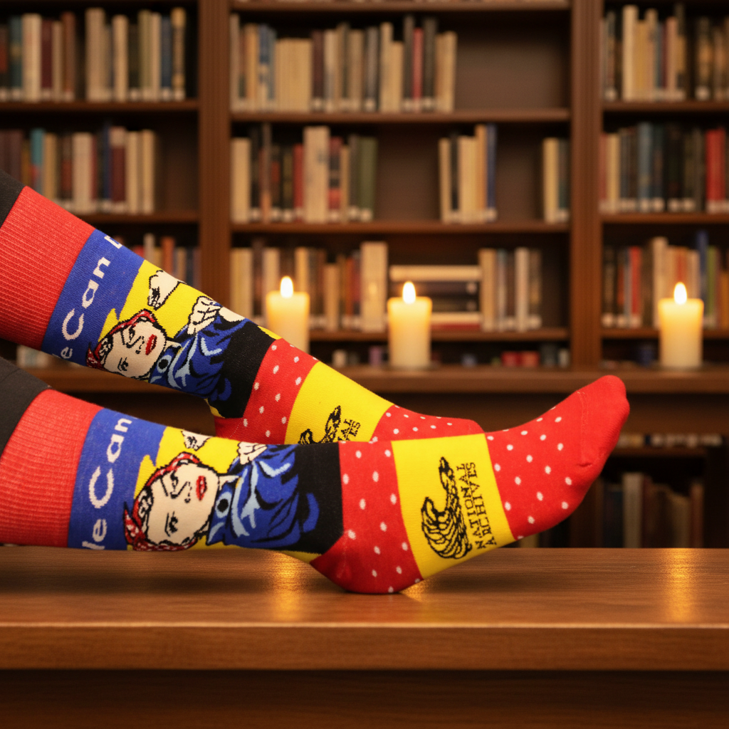 Rosie We Can Do It Crew Socks