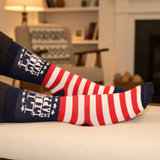 Life Liberty Happiness Patriotic Crew Socks