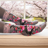 Cherry Blossom Rose Art Socks