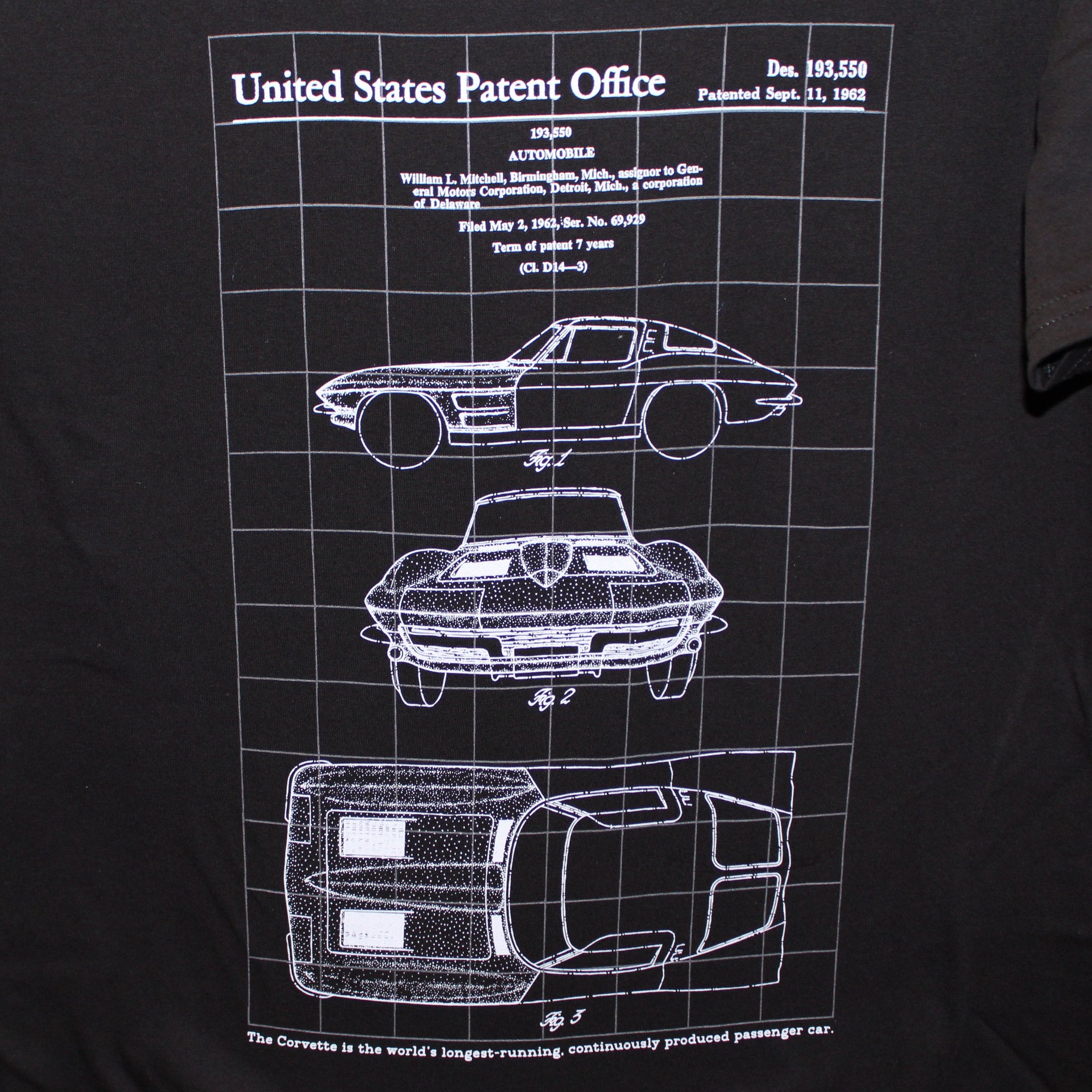 Corvette Stingray Patent Application T-Shirt