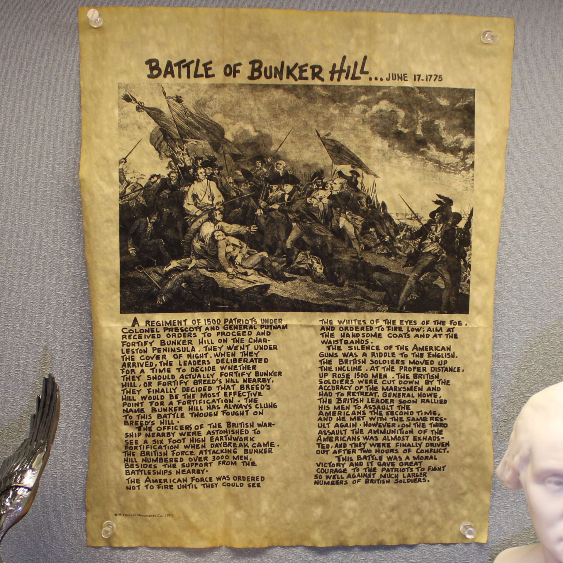 Parchment Print Battle of Bunker Hill