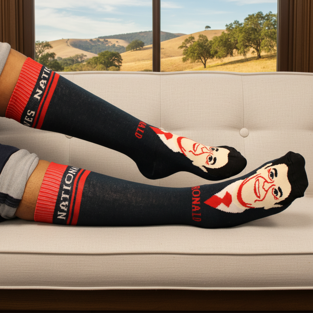 President Reagan Portrait Mid-Calf Socks