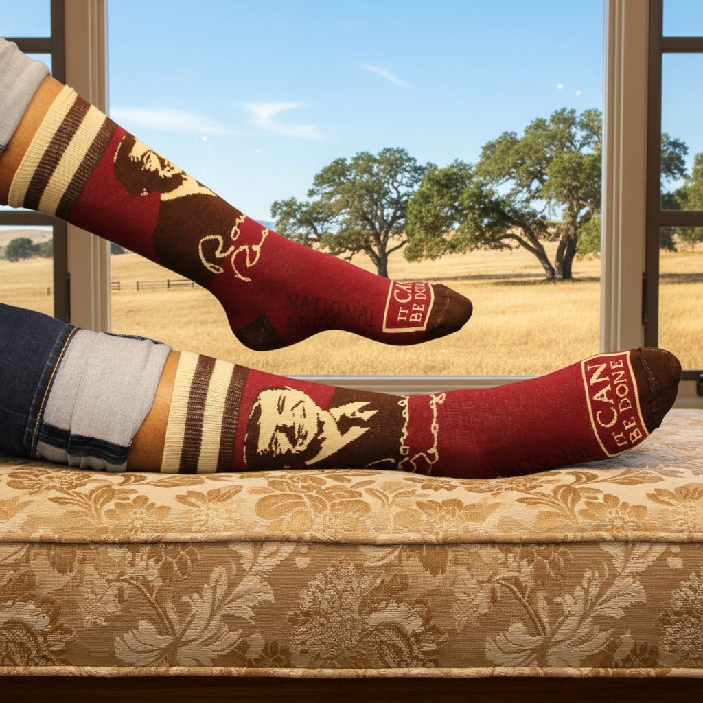 Ronald Reagan It Can Be Done Crew Socks