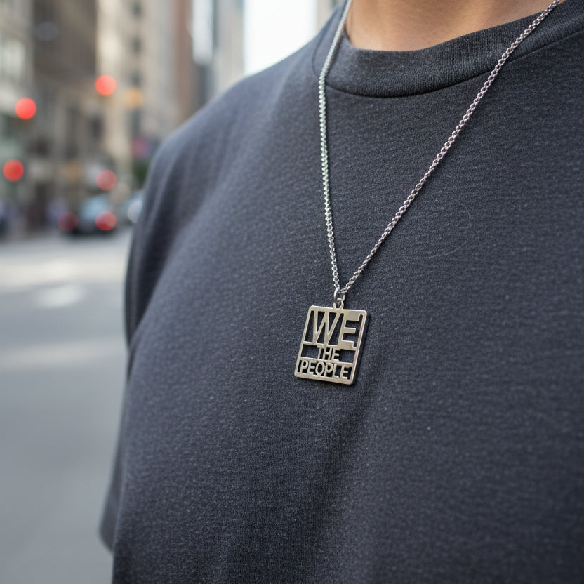 We the People Square Pendant