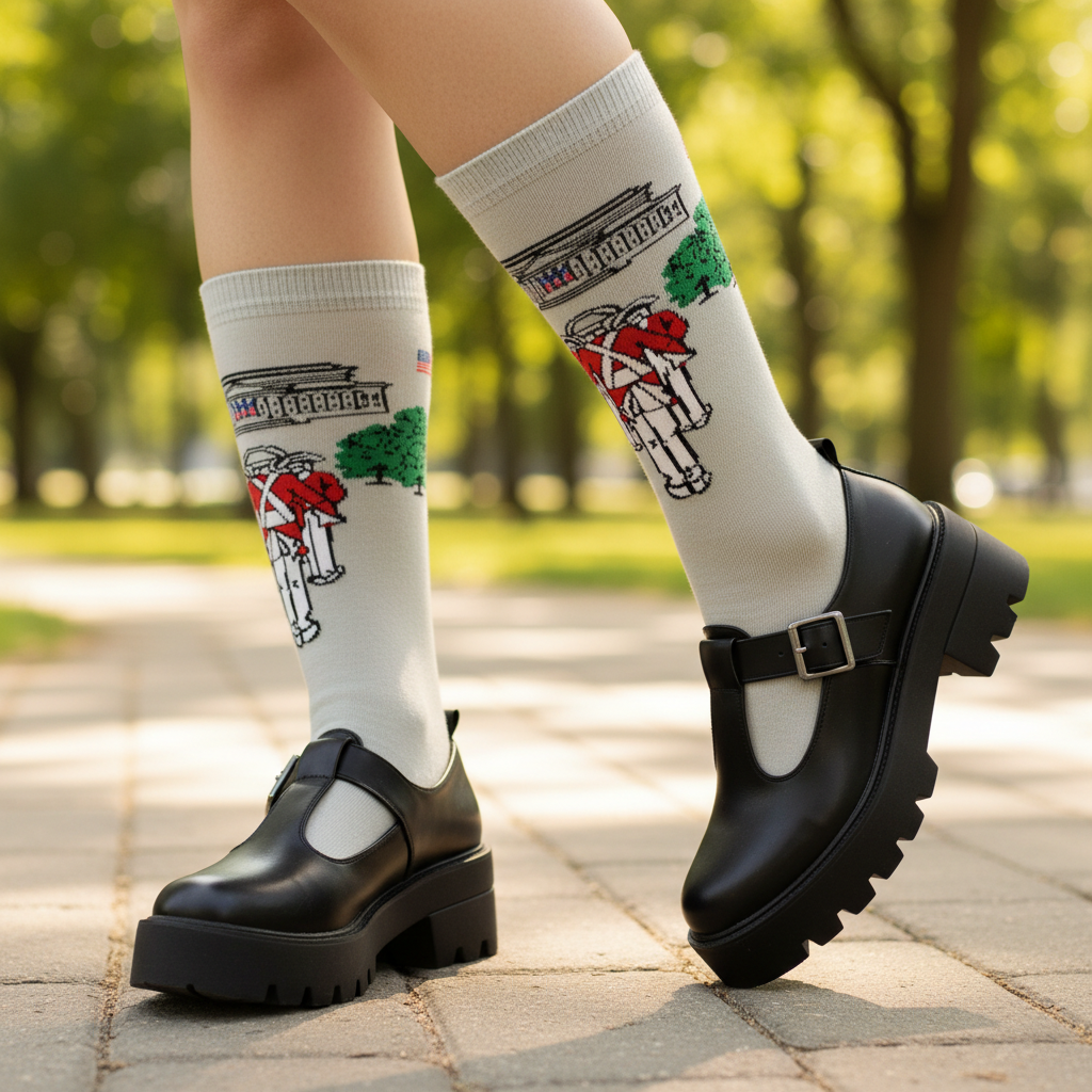 250th Anniversary Fife and Drums at the Archives Crew Socks