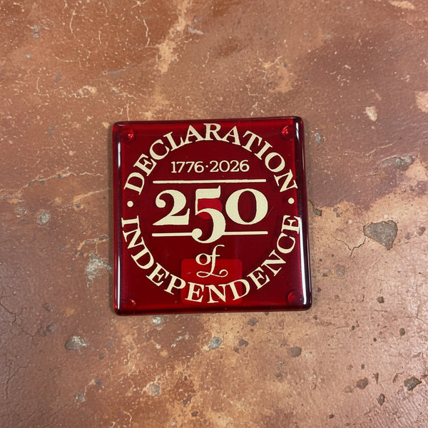 250th Anniversary Artisan Fused Glass Coaster