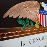 250th Anniversary Edition Copper Declaration of Independence Plaque