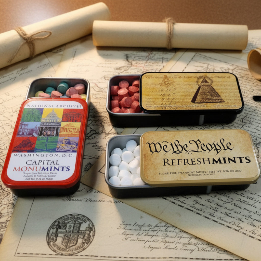 Set of Mints in Tin - Cinnamon, Spearmint, Sour Fruit
