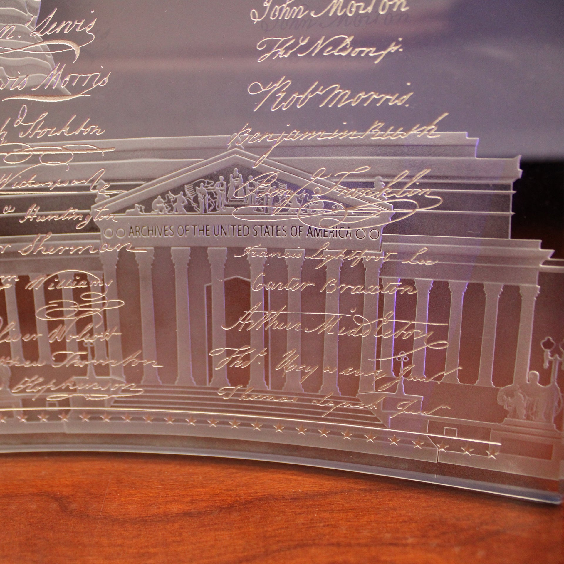 Declaration 250th Anniversary Limited Edition Crystal Monolith with Silver Inlay