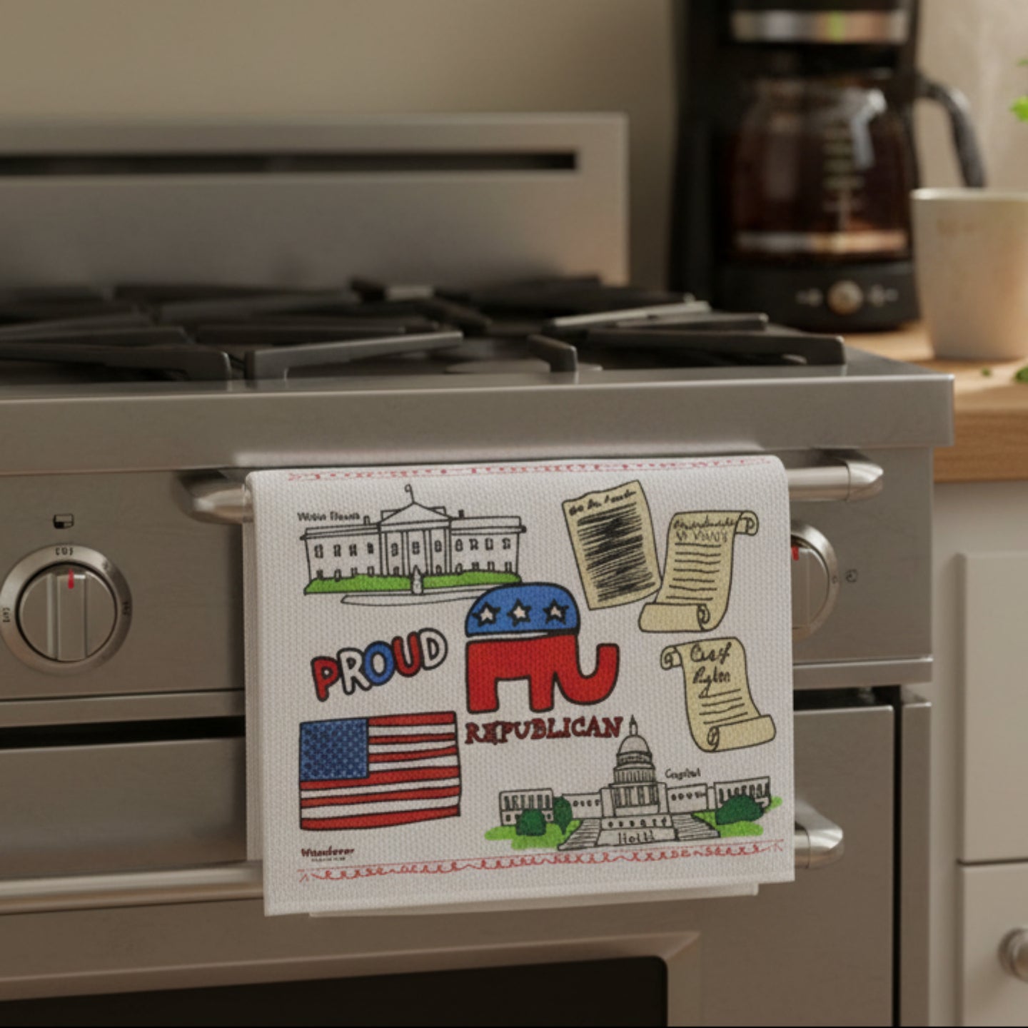 Proud Republican Dish Towel