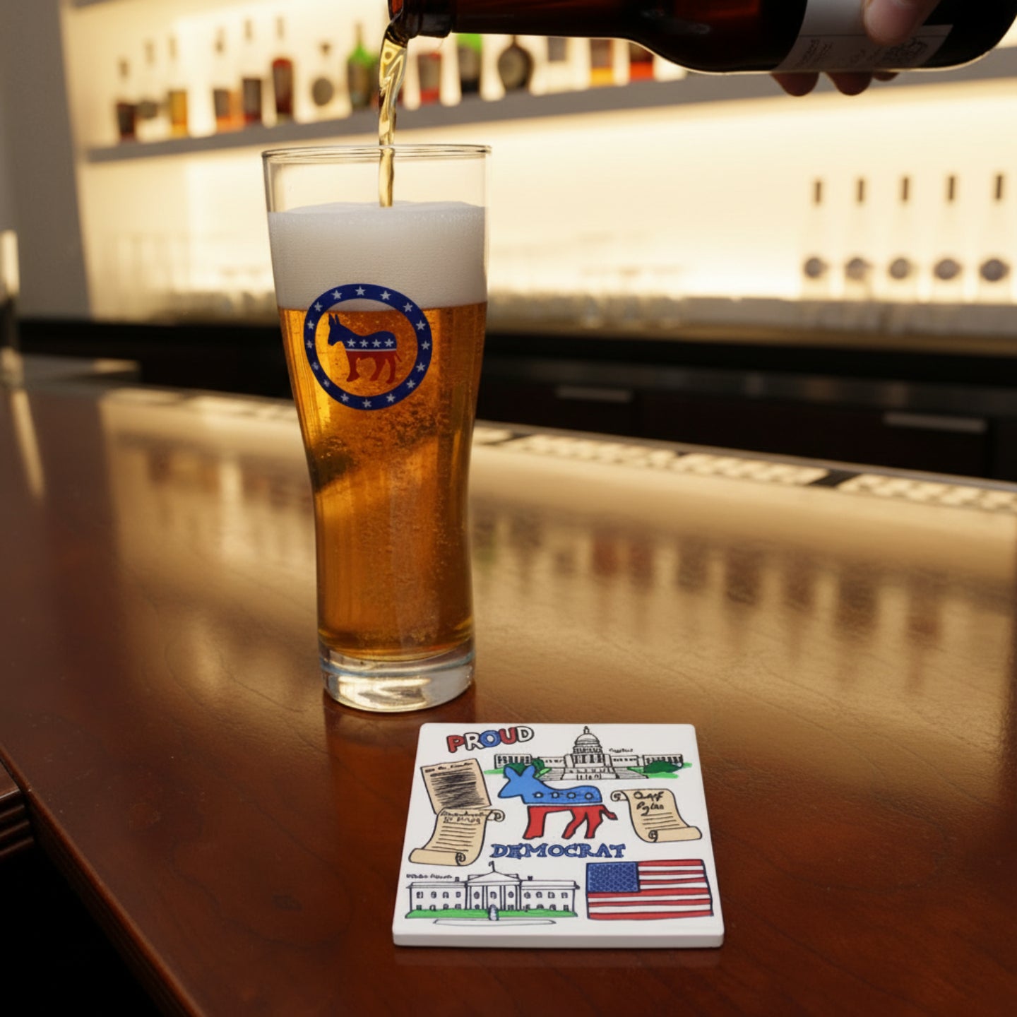 Proud Democrat Coaster