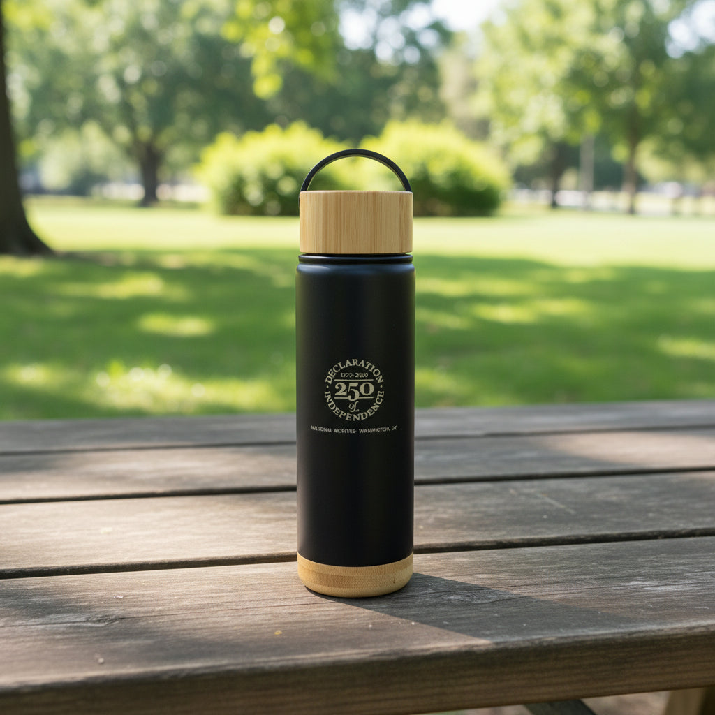 DC Monuments 250th Water Bottle with Bamboo Top