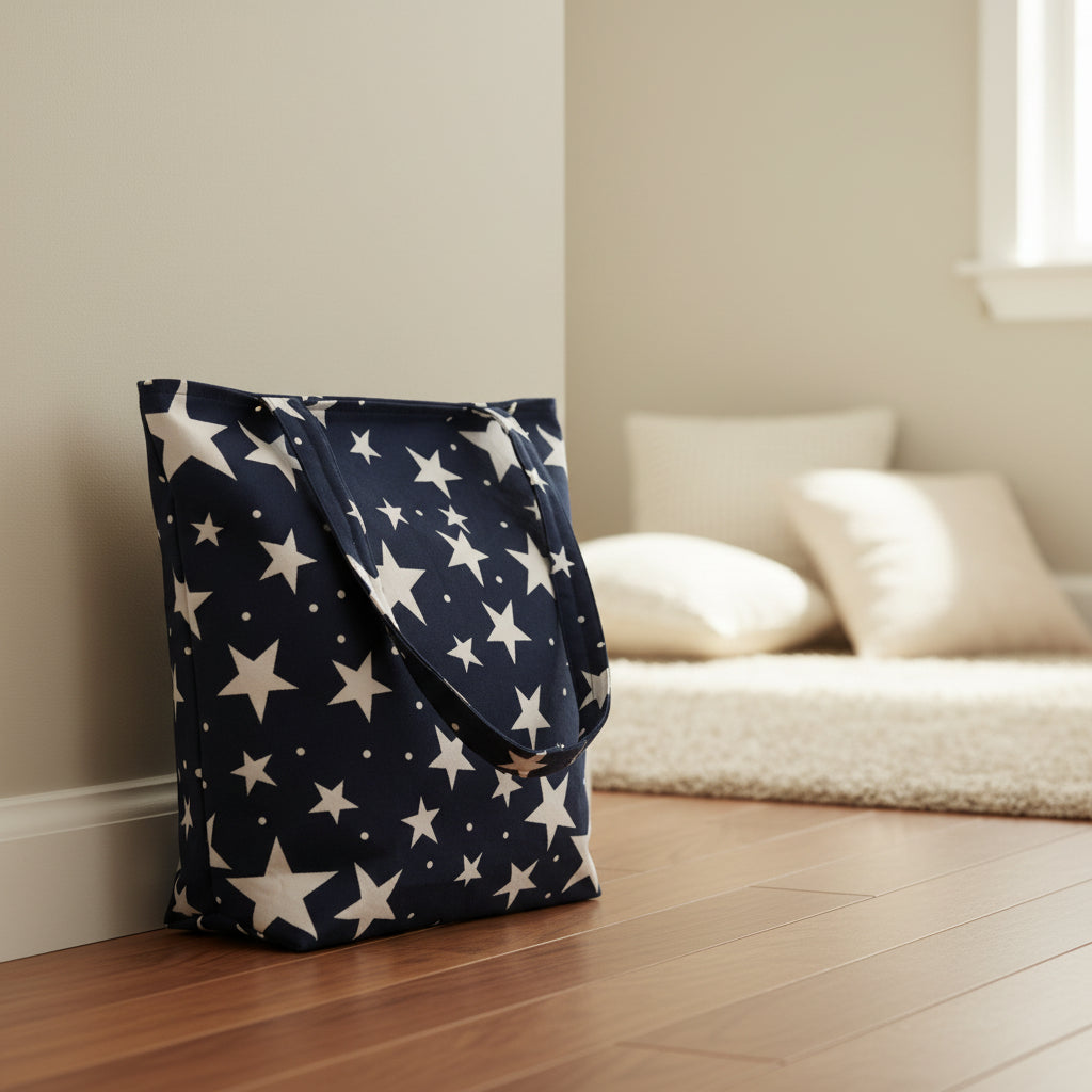 Navy 250th Tote with White Stars