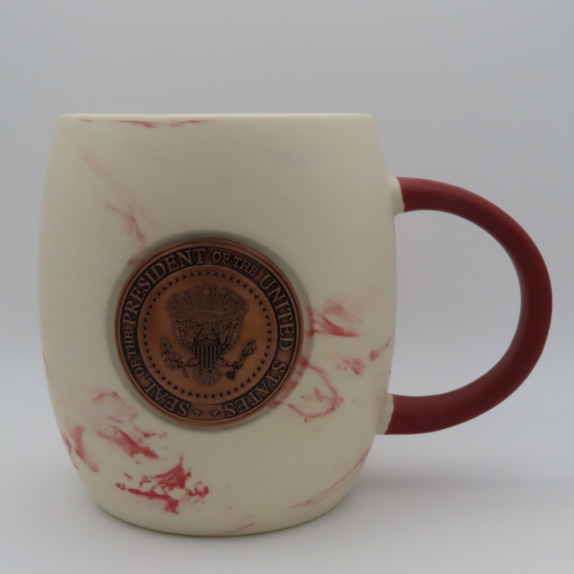 Red Marble Look Presidential Seal Mug