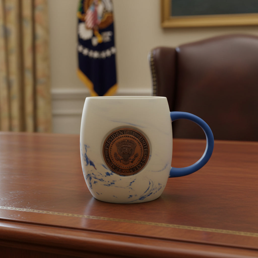 Blue Marble Look Presidential Seal Mug