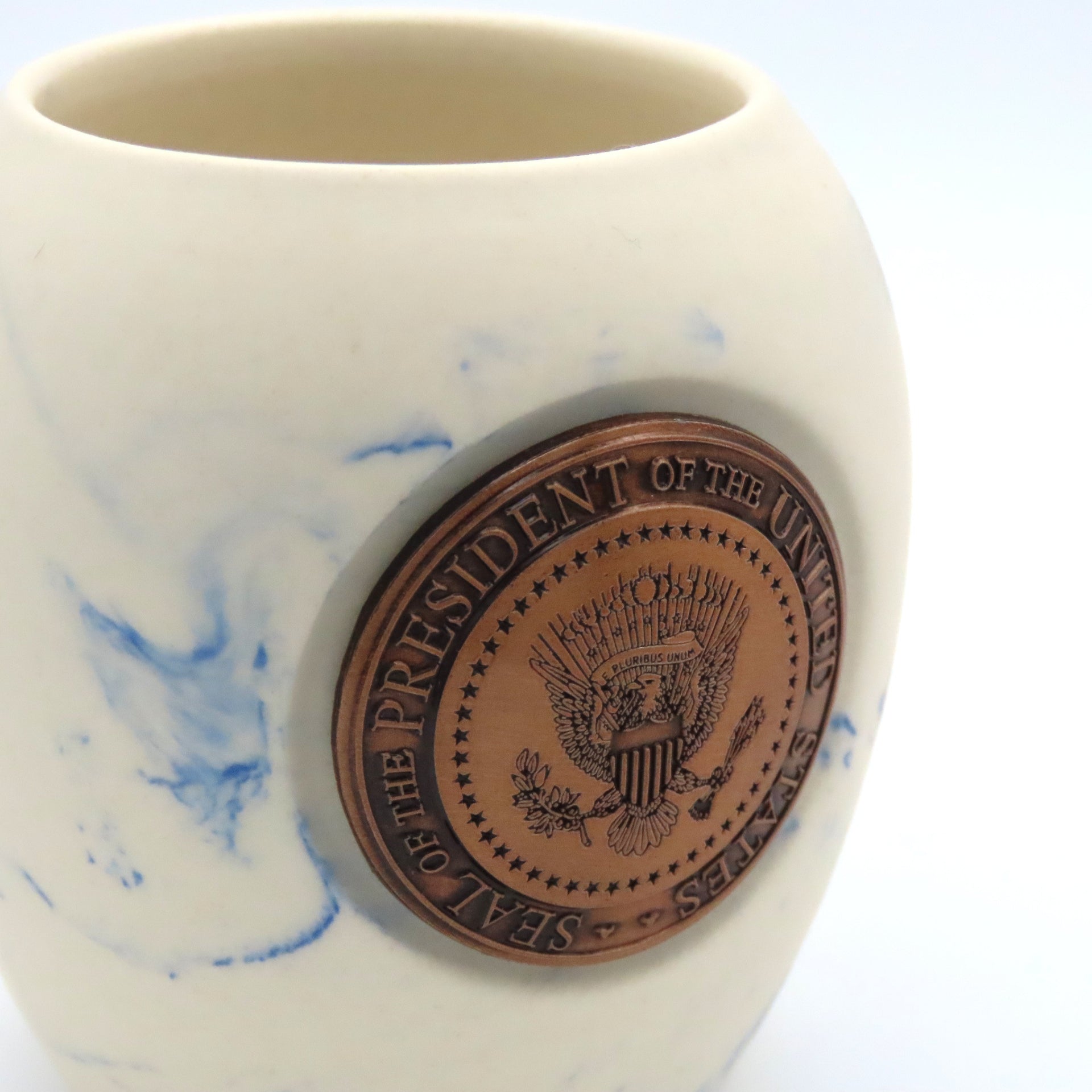 Blue Marble Look Presidential Seal Shot Glass