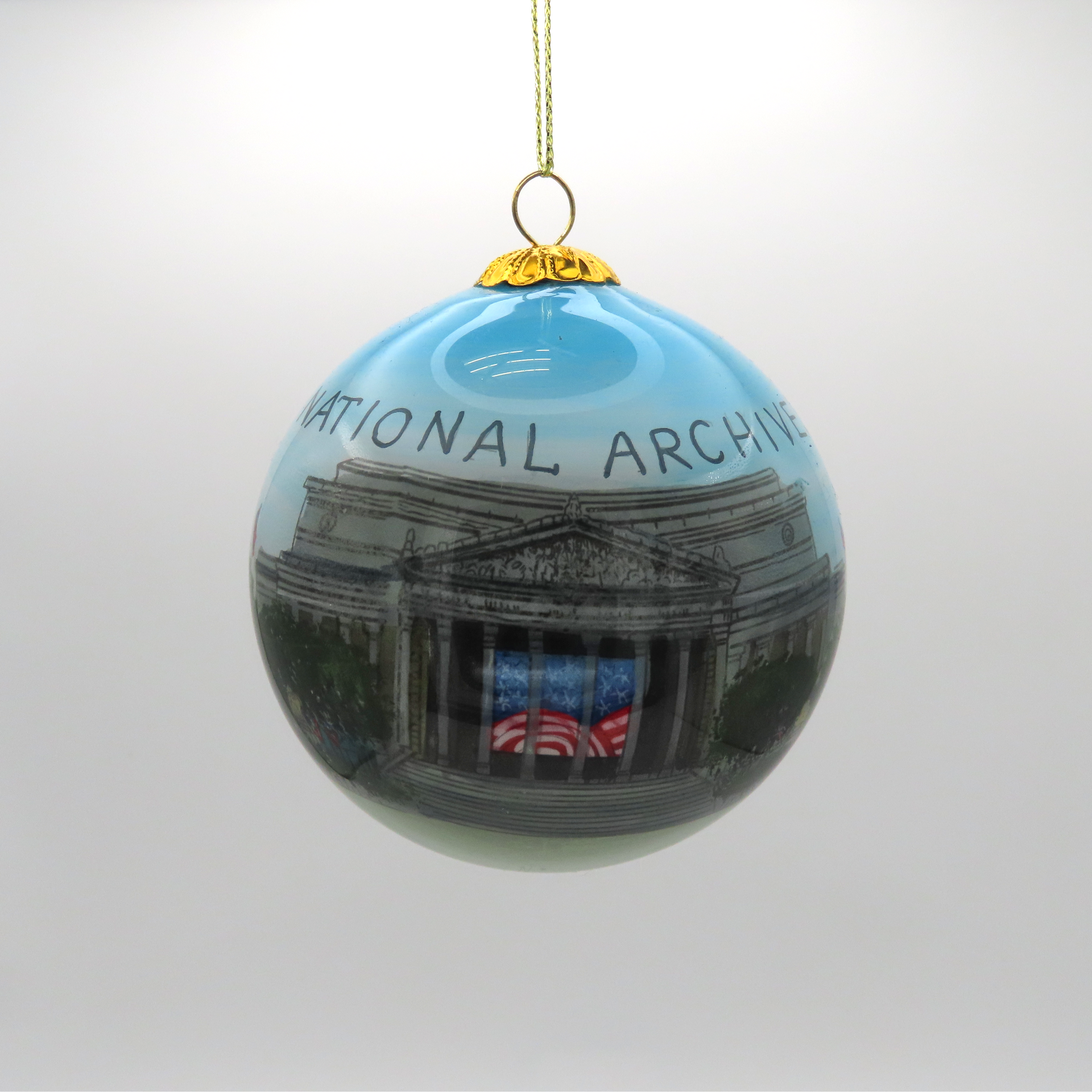 National Archives Painted Glass Ball Ornament