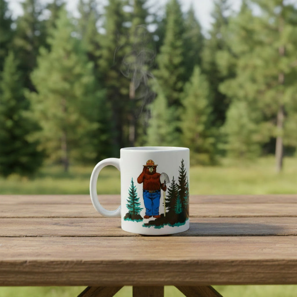 Smokey Bear Pine Tree Coffee Mug