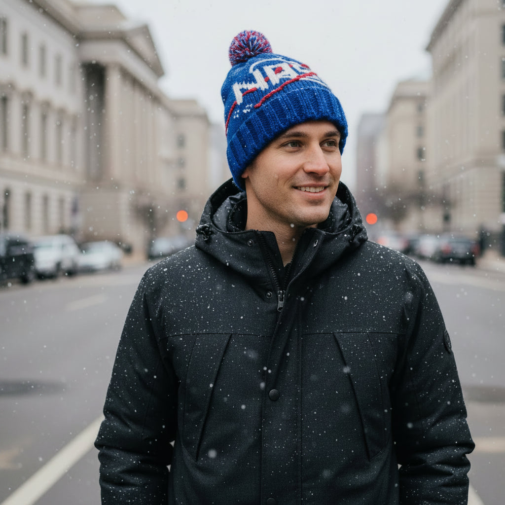 NASA Pompom Beanie