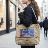 US Marine Corps Military Tent Crossbody Messenger Bag with Handles