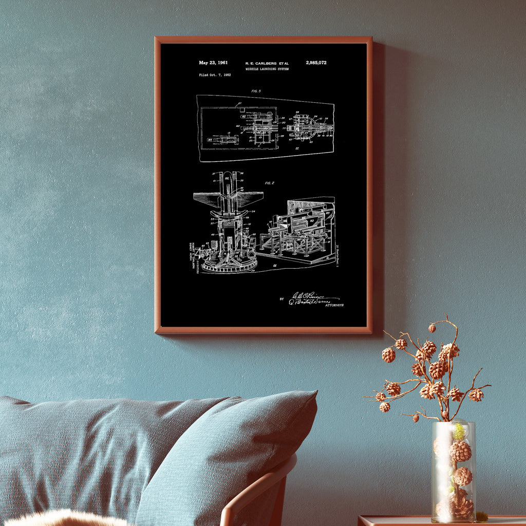 Missile Launching System Cold War Canvas Patent Print