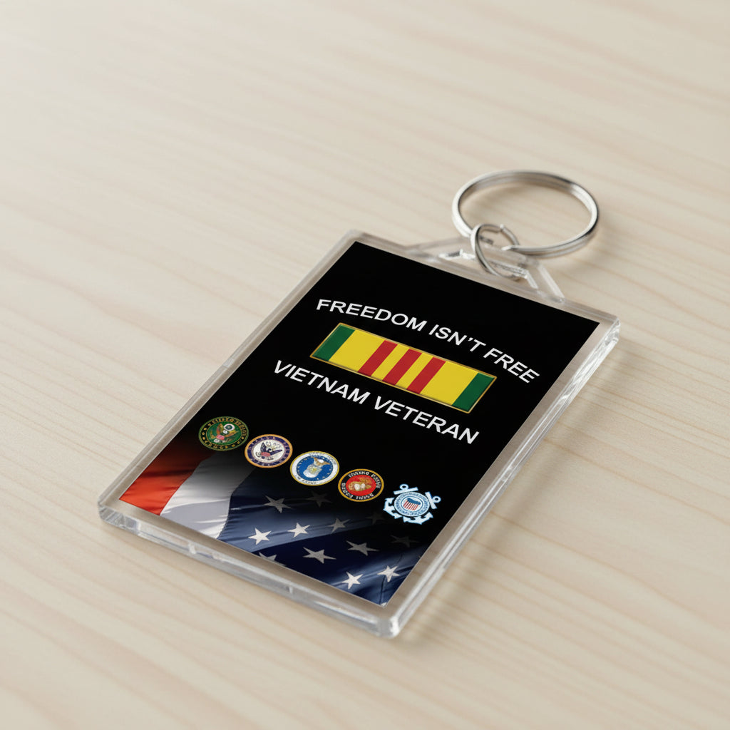 Freedom Isn't Free Vietnam Veteran Keychain