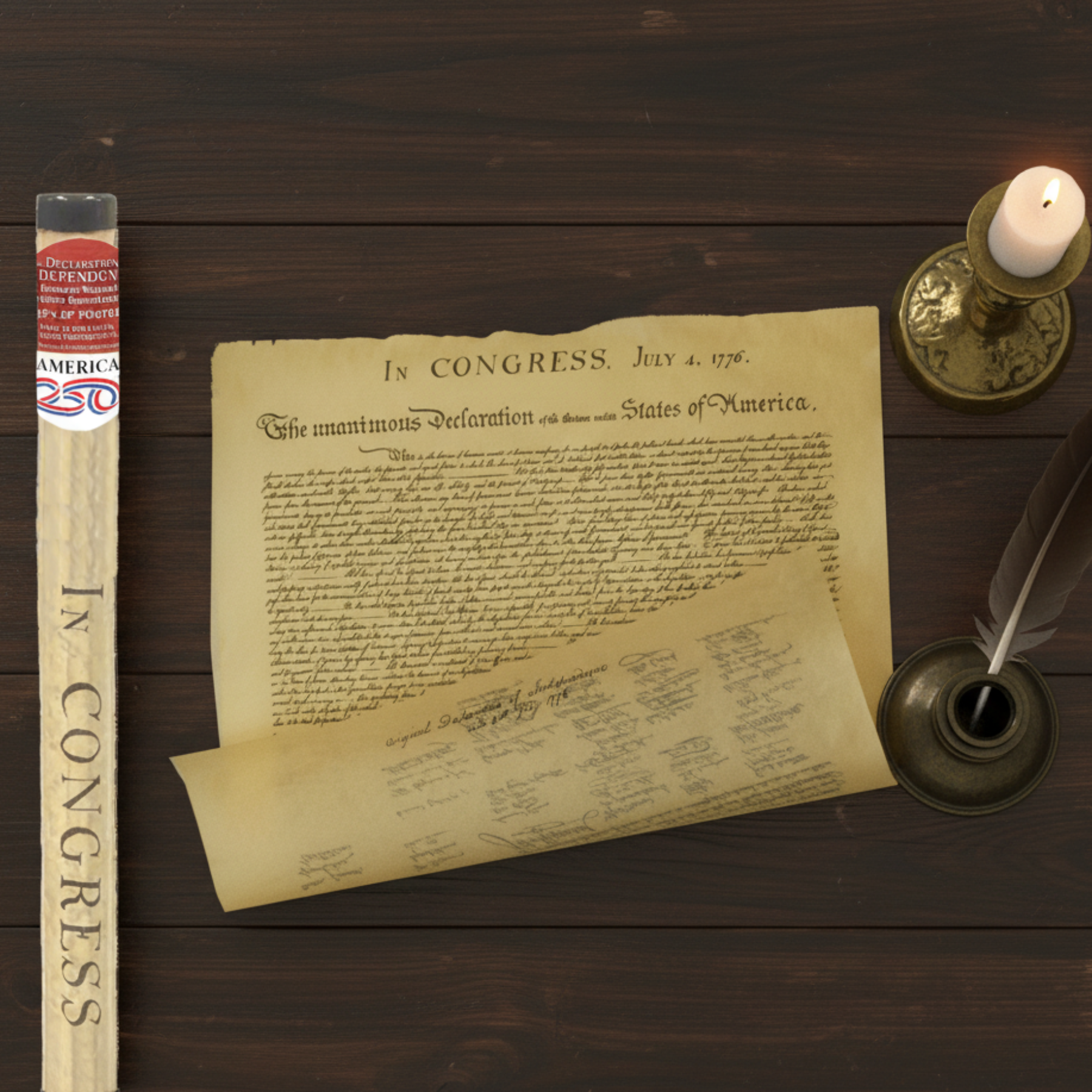 America250 Declaration of Independence Full Size Replica - Made in the U.S.A.