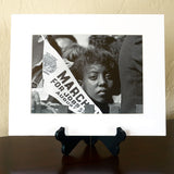 Young Woman at Civil Rights March Matted Print